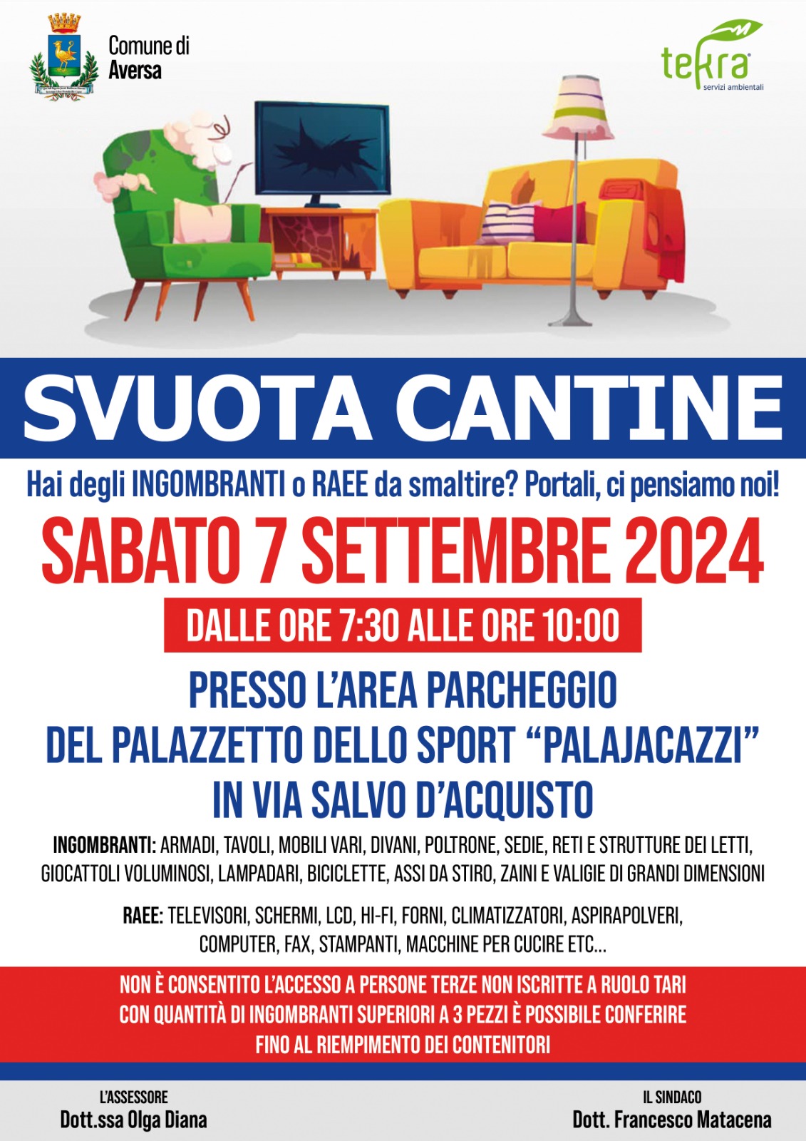 Aversa: svuota-cantine il 7 settembre 2024